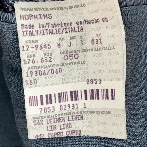 Hugo Boss Linen Sport Coat Blazer - Picture 2 of 6